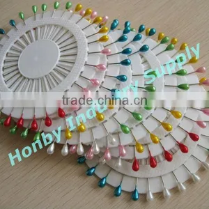 Wholesale 55mm Pearl Colors Teardrop Plastic Corsage Pin thumbnail-1