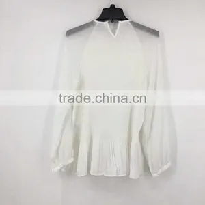 Women Orignal Chiffon Lace Blouse Brand Stock Clothes thumbnail-5