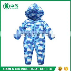 Custom Design Children Boutique Clothing Long Sleeve Baby Winter Print Romper thumbnail-3