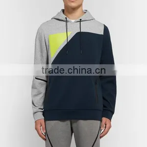 Custom Best Quality Plain Sport Hoodie Patchwork Pull Over Jersey Hoodies and Sweatshirts thumbnail-2