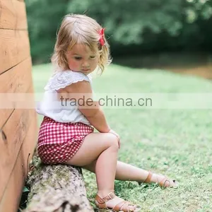 New Fashion Sky Bule Baby Bloomer Elastic Kids Pants Wholesale thumbnail-2