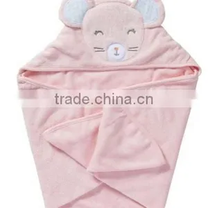 China Supplier Applique Cotton Terry Security Pattern Animal Head Plush Baby Blanket thumbnail-6