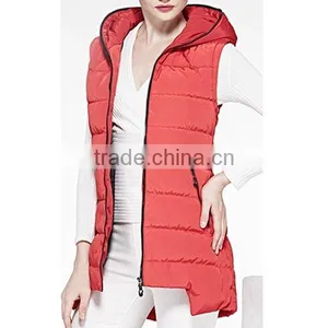 2015 High Quality Light Outdoor Woman Long Down Vest thumbnail-4