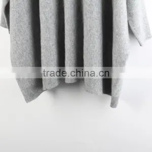 Popular Women Knit V Neck Bat Sleeve 100% Cashmere Pullover Sweater thumbnail-3