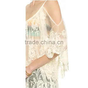 Walson Beach Sexy Strapless Lace Dress Perspective Smock Dress thumbnail-4