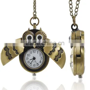 Pocket Watches Owl Halloween Antique Bronze Battery Included 83cm Long thumbnail-1