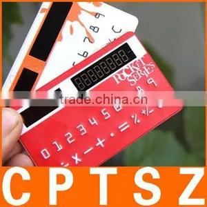 Cute Pocket Wallet Slim Credit Card Solar Calculator thumbnail-1