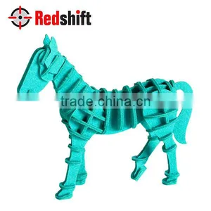 Teaching Material En71 Craft Toy Kit Horse 3D Felt Puzzle thumbnail-1
