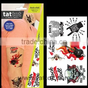 Color Adult Temporary Tattoo Rock n Roll Fashion Tattoos thumbnail-1
