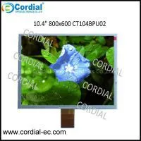 10.4 Inch 800x600 TFT LCD MODULE CT104BPU02, Optional With Resistive Touchscreen thumbnail-1