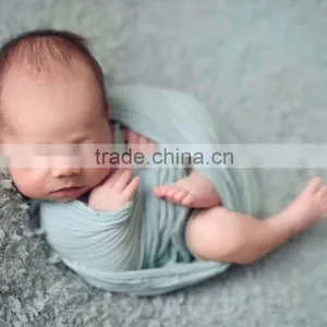 Newborn Cheesecloth Wrap Stretch Knit Warp Baby Cocoon Wrap Newborn Photography Props thumbnail-4