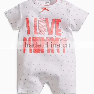 2016 Summer 6 Colors Short Sleeve Printed Cotton Baby Romper thumbnail-5