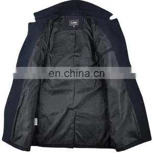 2015 Lastest Fashion Top Grade Woolen Trench Mens Military Jacket thumbnail-2