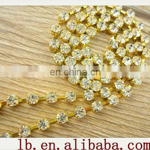 Crystal Diamond Acrylic Cup Chain, Strass Chain, MC Chaton Cup Chain for Cryrtal Trimming thumbnail-1