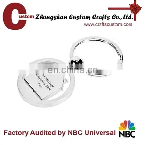 Printed Logo House Shape Rotate Keyring thumbnail-1