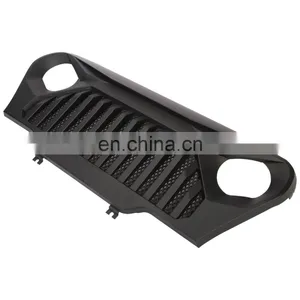 J282 Lantsun Matte Black Front Gladiator Grille Vader Grill w/ Mesh Inserts for 1997-2006 J Eep Wrangler TJ thumbnail-4