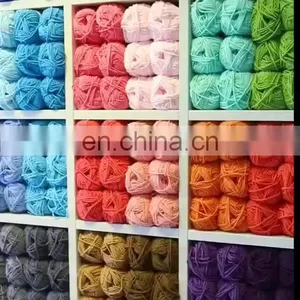 Free Sample Dyed 100% Cotton Yarn Price for Hand Knitting 28colors thumbnail-1