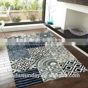 Modern Machine Knitted Micro Fiber Rug With Polyester Pile M145 thumbnail-1