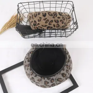 Autumn Winter Children Leopard Beret Hats Fashion All-match Baby Boys Girls Pumpkin Hats Kids thumbnail-3