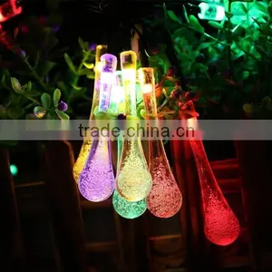 LED Water Drop Solar String Fairy Waterproof Lights Christmas Lights Solar Powered String Lights for Garden, Patio, Yard HNL213S thumbnail-1