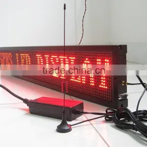 P10 1280*160mm 128*16 GPRS 3G WIFI Red Programmable Led Car Sign thumbnail-1