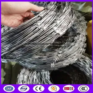 Hot Dip Galvanized Barbed BTO 22 Razor Wire 5-25kg / Roll Packing Weight thumbnail-1