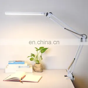 2021 Clip On Table Light Long Arm Clip Office Table Black Table Lamp With Adjustable Arm thumbnail-4