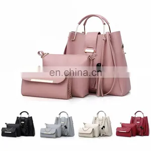 Sac A Main Femme, 3 Pieces Pu Leather Tote Bag For Women Luxury Tassel Hand Bag Set/ thumbnail-5