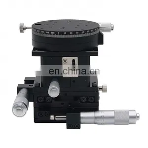 80x80mm Crossed Guide Rail SEMXYZR-80 XYZR 4-Axis Micrometer Linear Stage Manual Linear Stage thumbnail-4