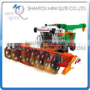 Mini Qute DIY Farm Farmer Transport Harvesting Implements Vehicle Action Figure Plastic Building Block Educational Toy NO.28703 thumbnail-1