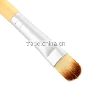 4pcs Private Logo Bamboo Handle Makeup Brush Kit Powder Brush Foundation Brush With Punch thumbnail-3