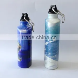 Flat Aluminium Bottle With Carabiner Hook thumbnail-5