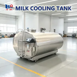 Horizontal Bulk Milk Cooler Stainless Steel Raw Milk Cooling Tank For Dairy Farm thumbnail-1