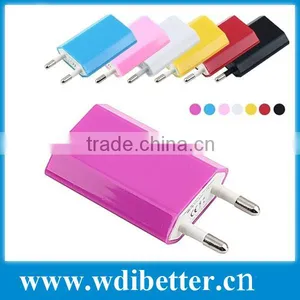 For Ipone5 5s 5c EU Plug Genuine 5V 1A 1000mAh USB Power Travel Adapter AC Wall Charger for IPhone, Samsung, HTC thumbnail-1