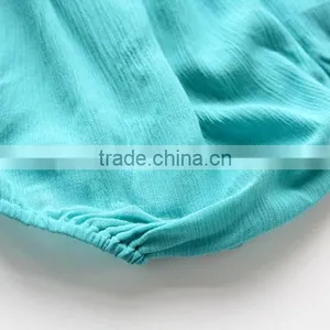 2016 Summer Baby Infant Children's Clothing Baby Girl Clothes Sling Pure Color Jmpsuit Ruffle Cotton Rompers thumbnail-6