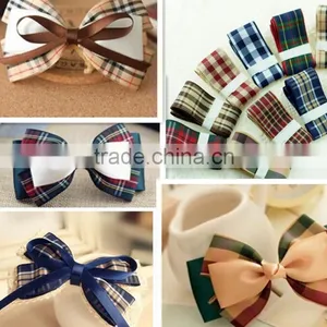 Welcome Customize Pack for Hot Sale Classic 2.5cm Wide England Grid Ribbon Fbric for DIY Bowknot Jewelry Accessories thumbnail-2