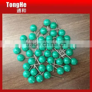 Green Colored Head Plastic Ball Map Pin thumbnail-4