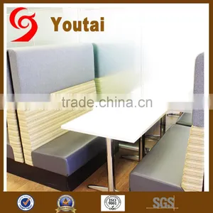 Double Side Modern Leather Restaurant Bench thumbnail-5