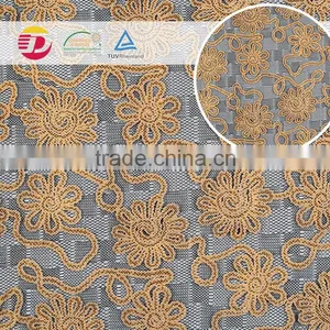 Wholesale Cheap Guipure White Cotton Lace Embroidery Beautiful Fabric Samples of Lace for Dress thumbnail-3