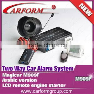 Factory Wholesale in Stock Magicar M909F Two Way Car Alarm System English/Persian Version LCD Remote Engine Starter thumbnail-4