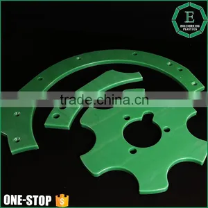 Customized Shape Green HD300 PE-UHMW Cnc Machined Plastic Sheet Parts thumbnail-1