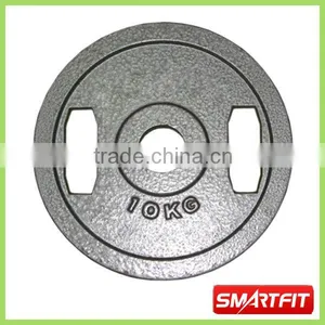 Square Edged Olympic Cast Iron Weightlifting Barbell Plate thumbnail-1