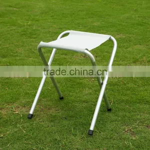 Silver Fabric Folding Chair thumbnail-1