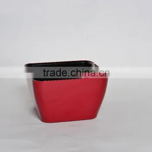Outdoor Plastic Self Watering Flowerpots With Painted thumbnail-1
