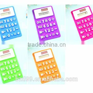 Promotion Calculator Gift Mini Silicone Porket Solar Power Calculator / Logo Customized OEM Electronic Manufacturer thumbnail-6