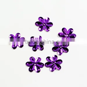 2014 Hot Sale Loose Purple Sequin in Flower Shape for Table Cloth Decoration thumbnail-2