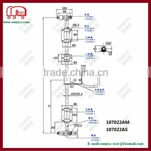 Van Truck Rear Door Lock Gear Set,trailer Handle Door Lock,cooling Box Truck Door Locking Gear 107022AM 107022AS thumbnail-2
