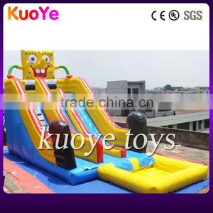 Spongebob Inflatable Pool Water Slide Big Water Slide Inflatable Pool Commercial Pvc Slide thumbnail-1