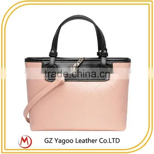2016 Hit Color Latest Leather Tote Handbag Bag With Long Strap thumbnail-1
