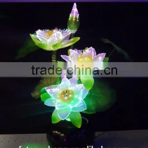 Fiber Optic Led Lotus Flower Light Wedding Decor Artificial Led Lamp thumbnail-1